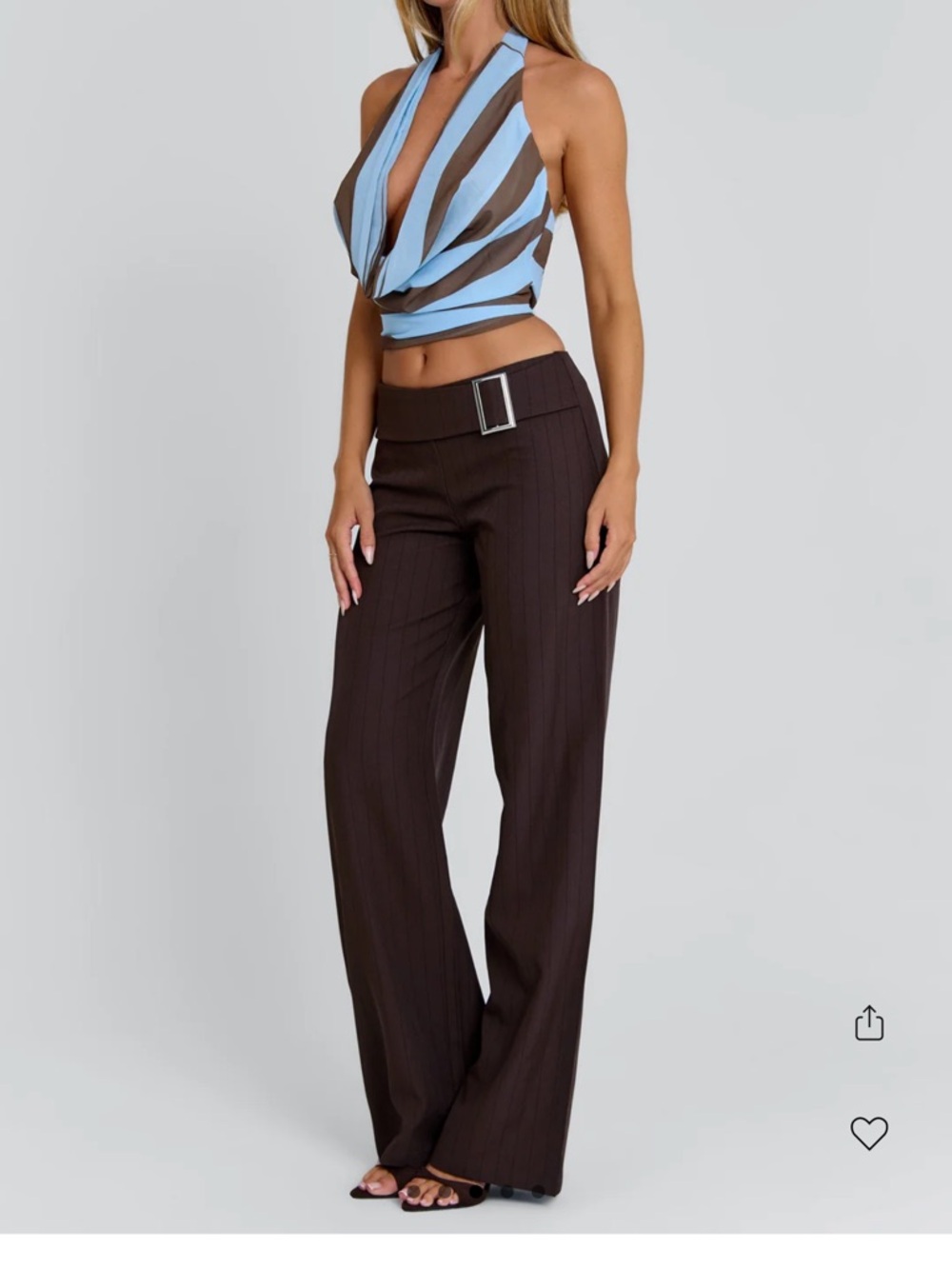 NWT Outcast Brown Pants with Buckle - Picture 3 of 4